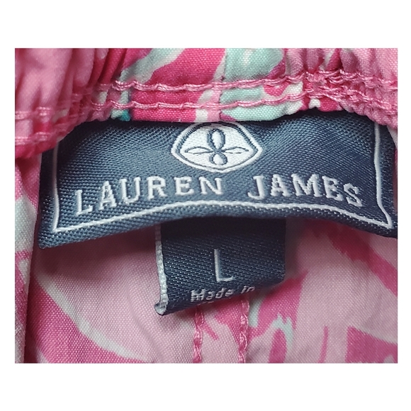 Lauren James water shorts pink floral print size Large - Picture 2 of 8